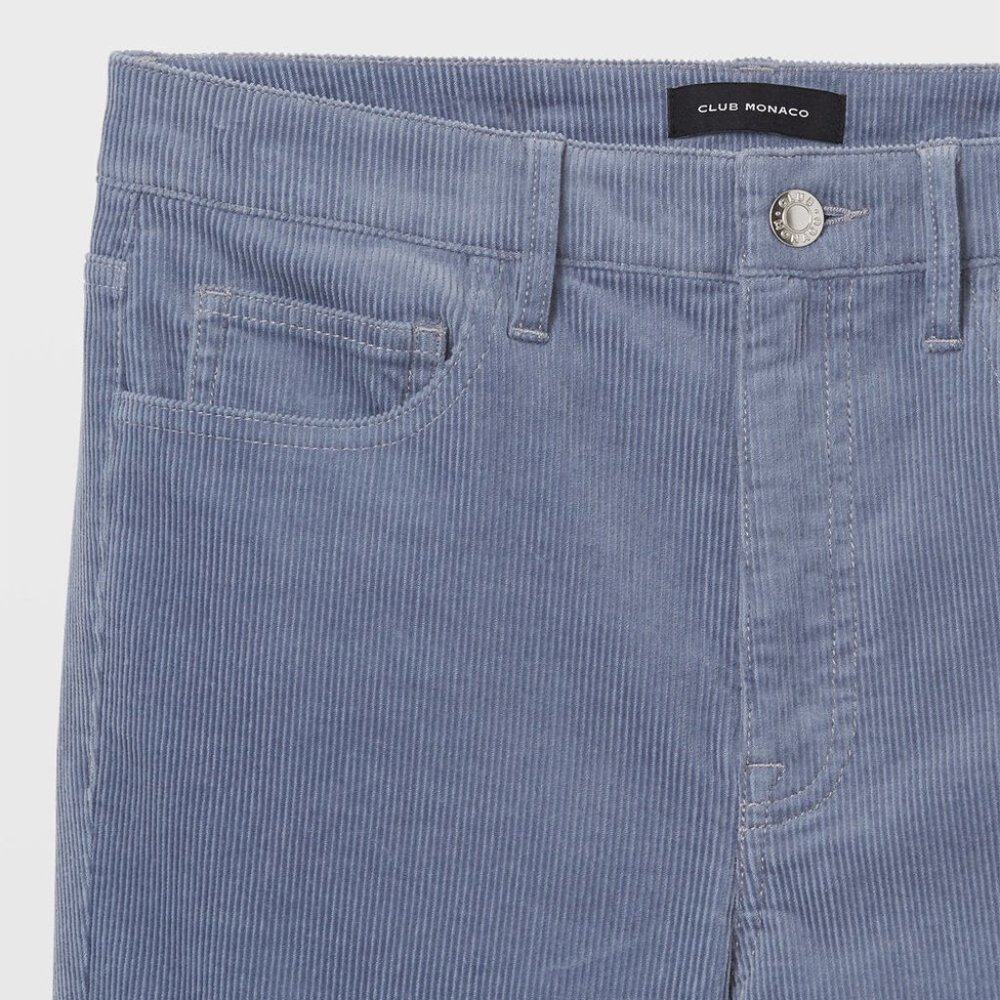 CLUB MONACO High Rise Skinny Corduroy Jeans in Blue Size 25 New Ultra Soft NWT - Picture 4 of 7